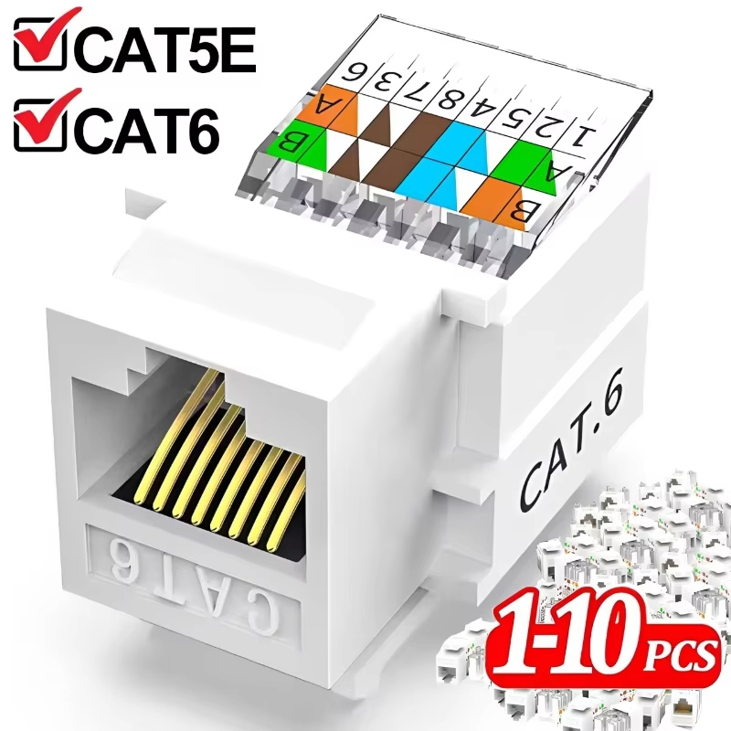 Rj45 Jack - RJ45-Netzwerkmodul RJ45-Steckverbinder Informationsanschluss CAT6-Kabel Patchpanel für