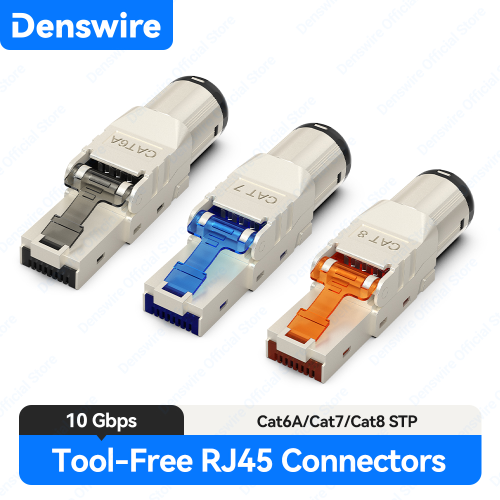 Rj45 Jack - Denswire Werkzeugloser RJ45-Stecker | STP-Ethernet-Stecker aus