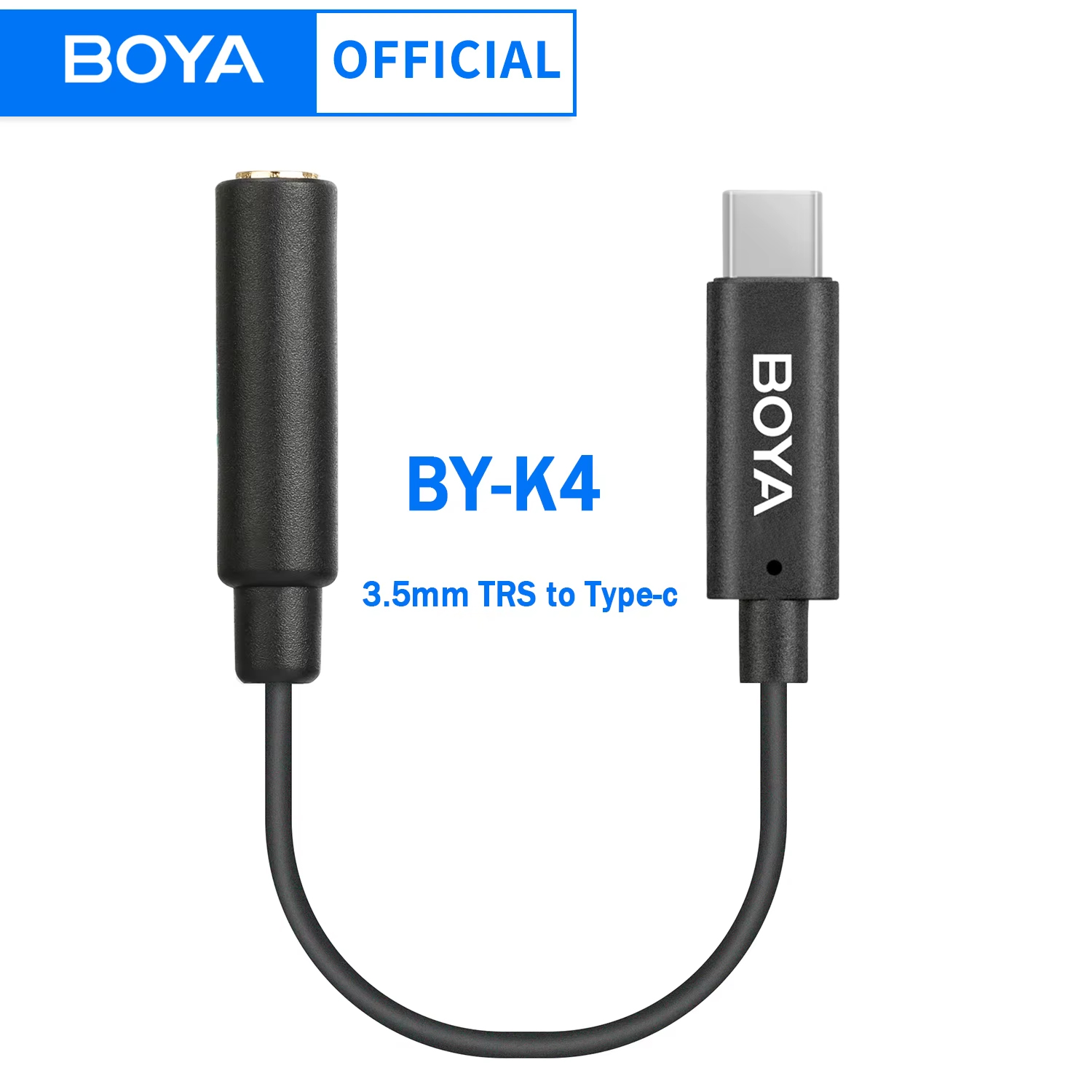 Trs Cable - BOYA BY-K4 3,5 mm TRS (Buchse)