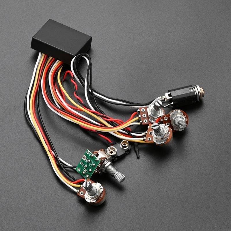 Passive Preamp - Aktiver und passiver EQ-Equalizer, E-Bass-Vorverstärker-Schaltkreis-Tonabnehmer-Ersatz