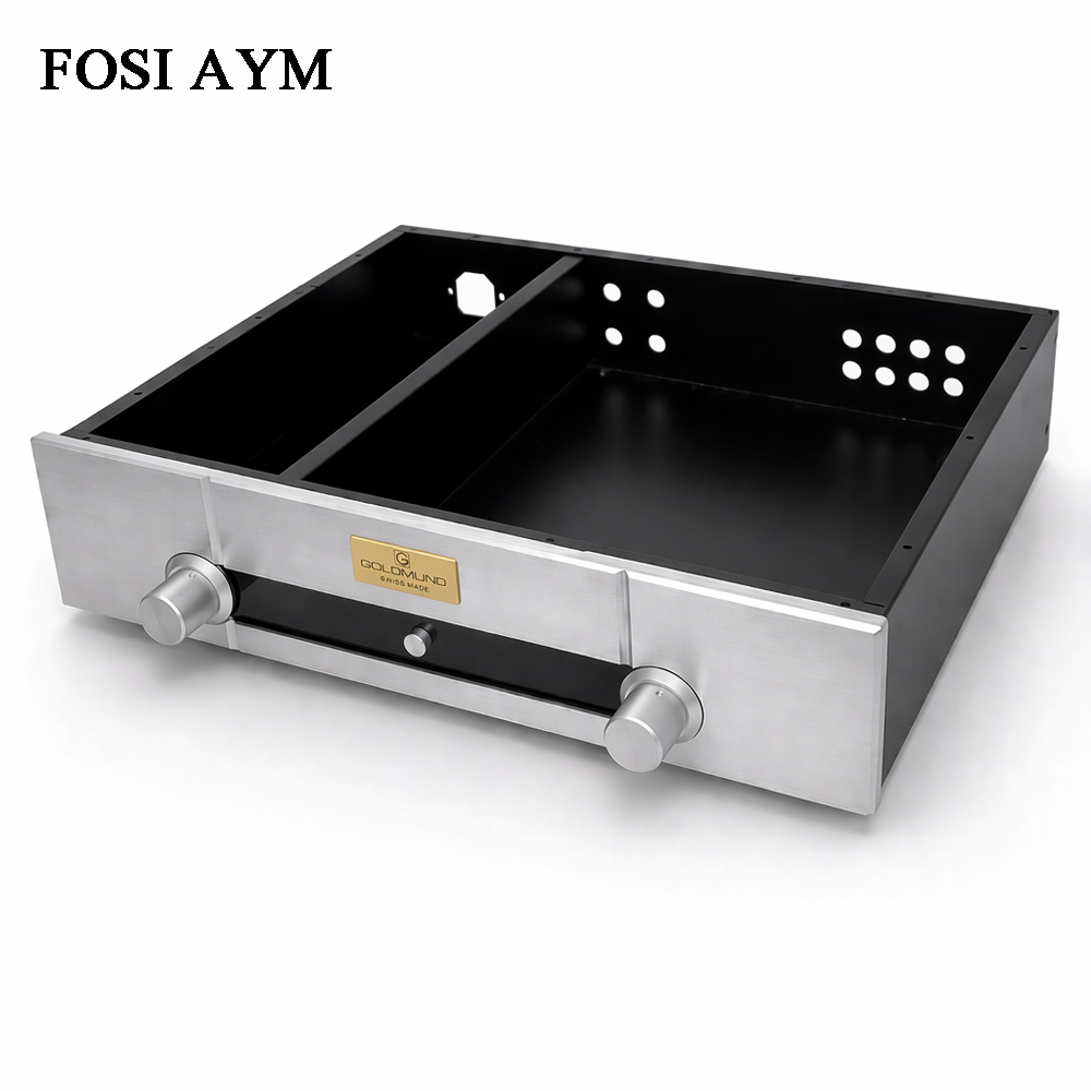 Speaker Enclosure - FOSI AYM 430x340x95mm Aluminiumgehäuse Goldmund-Stil Verstärker-Chassis