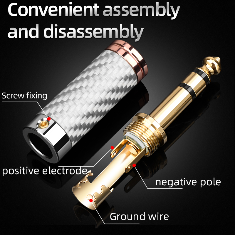 Trs Cable - ATAUDIO 4 Stück 6,5 mm Stecker