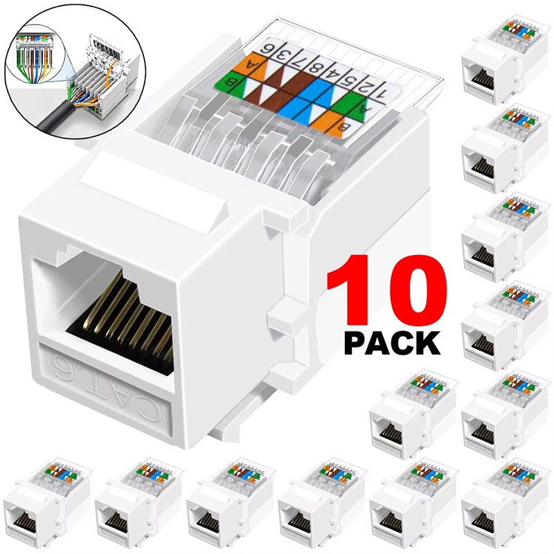 Rj45 Jack - 10 Stück Cat6 RJ45 Netzwerkmodul Keystone-Adapter