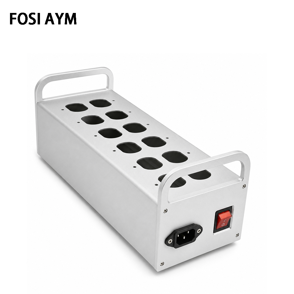 Speaker Enclosure - 130x90x340mm FOSI AYM Aluminium 12-Steckdosen US-Stromverteilergehäuse