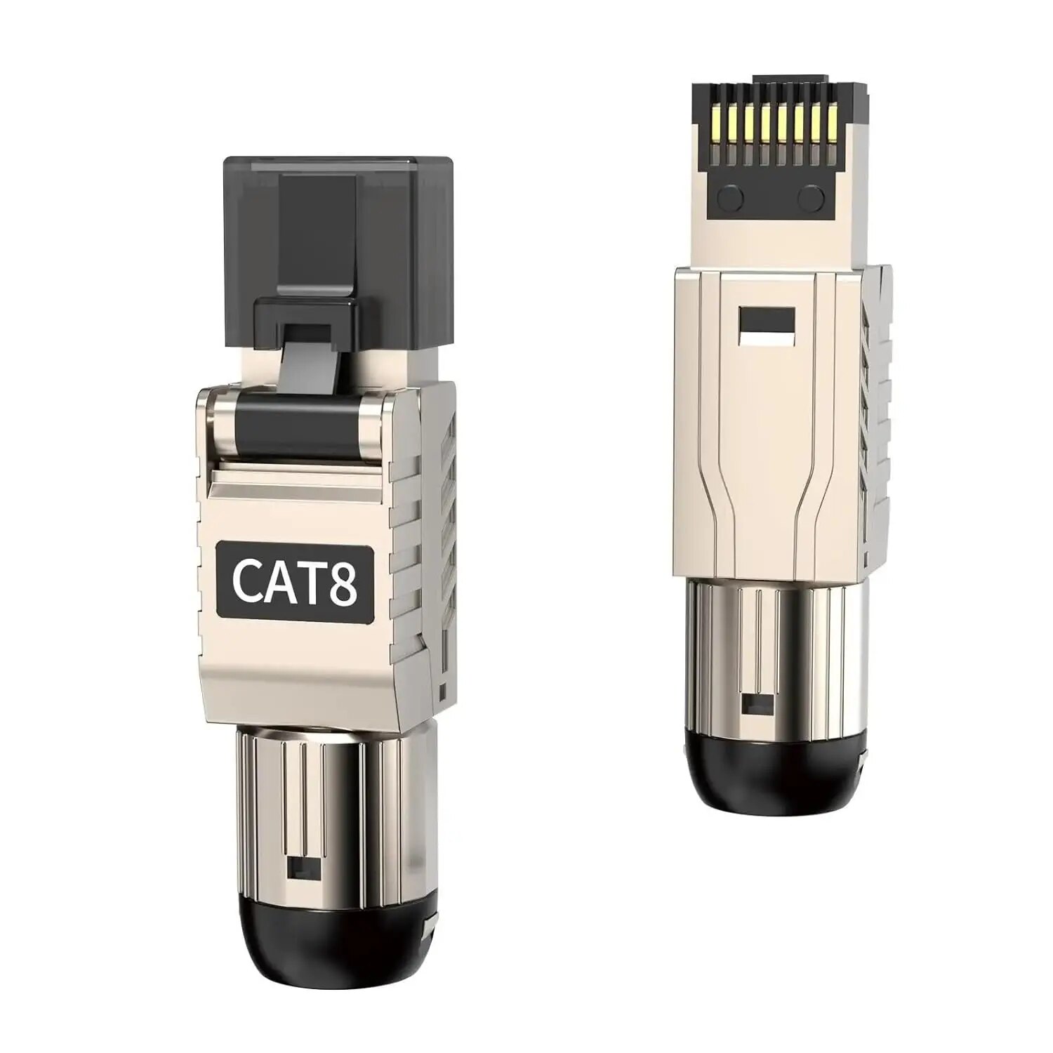 Rj45 Jack - ZoeRax 2er-Pack RJ45-Stecker, werkzeugfrei, Cat 8,