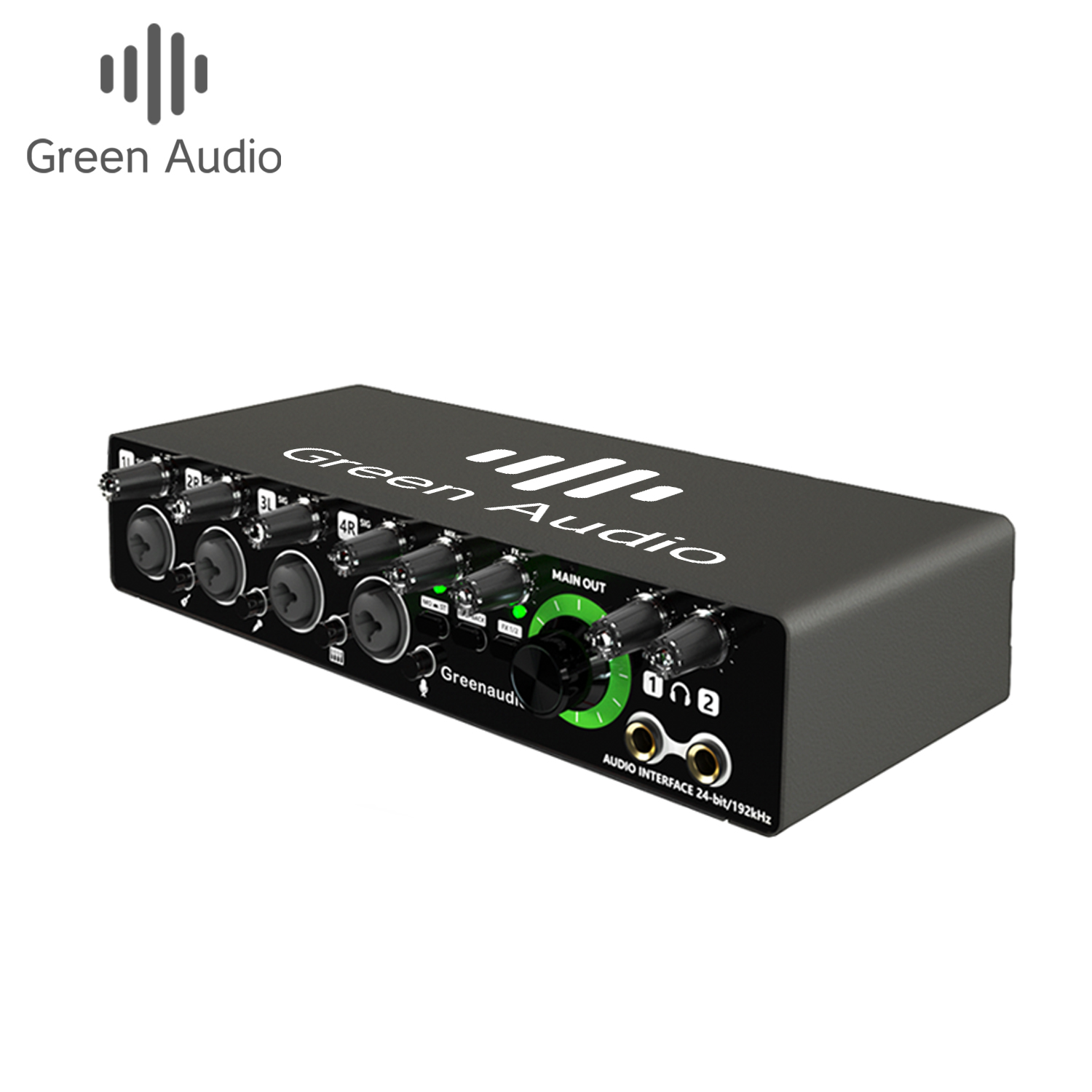 Usb Sound Card - GAX-MD44 Grünes Audio-USB-Interface Soundkarte mit 24-Bit/192kHz