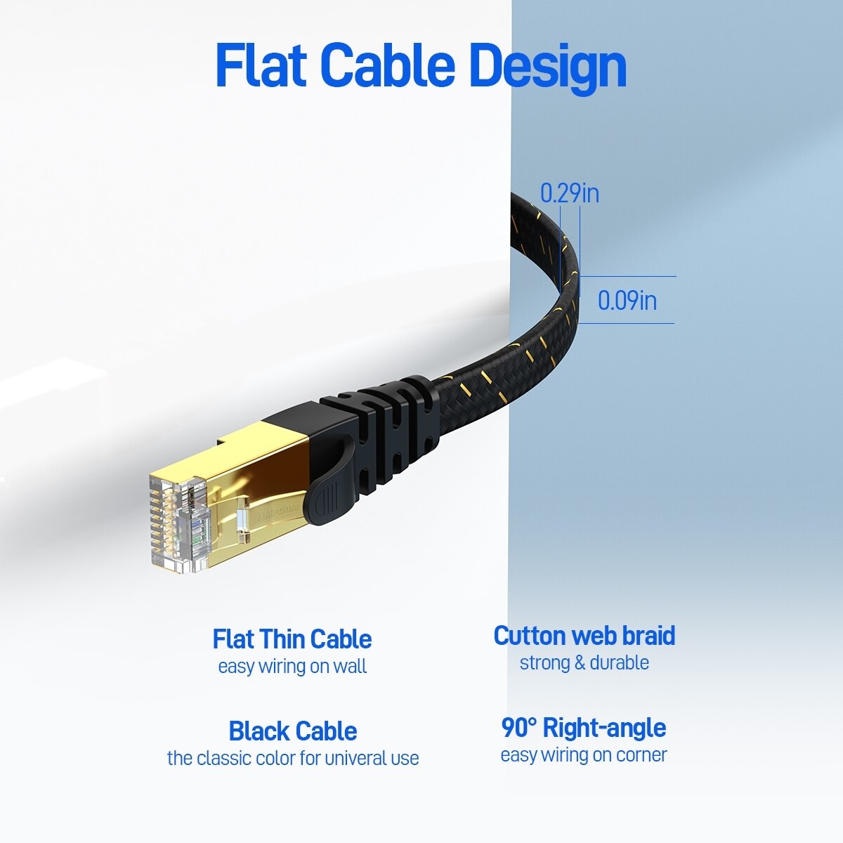 Ampcom cat7 ethernet kabel fla – Rj45 Jack Bewertung und Preis