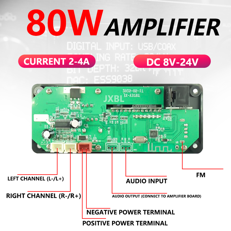 80W Bluetooth 5.0 MP3-Decoder- – Dac Board Bewertung und Preis