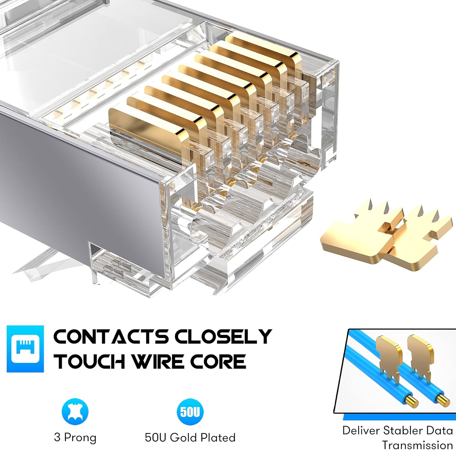 ZoeRax 50er-Pack geschirmte RJ – Rj45 Jack Bewertung und Preis