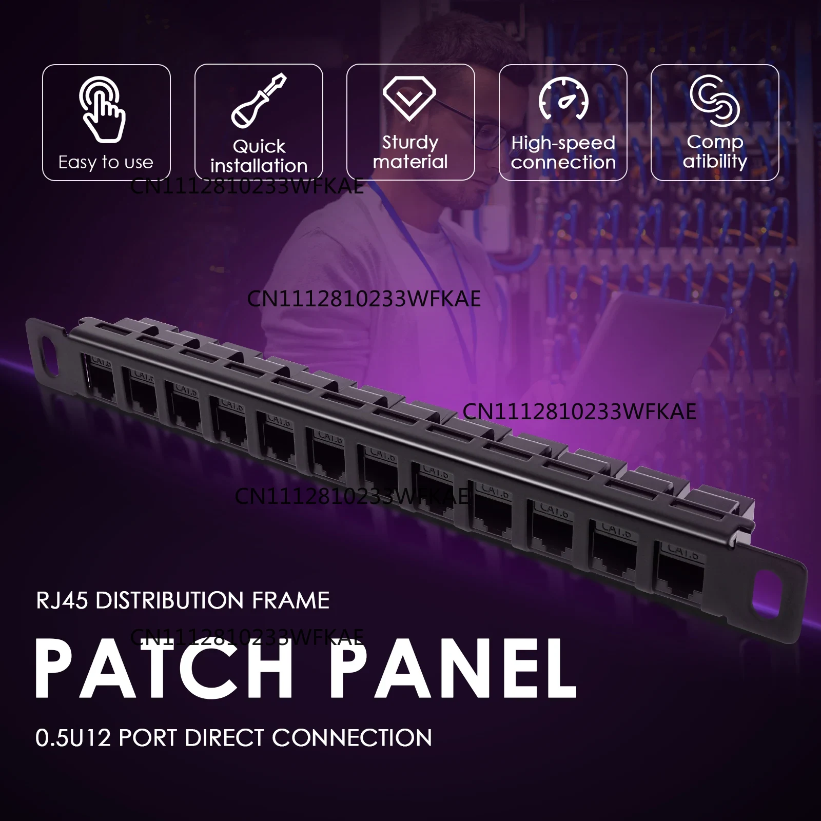 Cat6A 12-Port-Patchpanel, voll – Rj45 Jack Bewertung und Preis